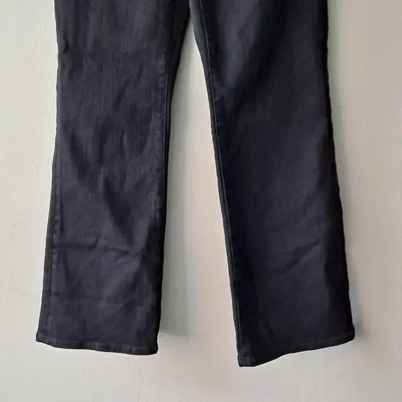 NWT Madewell Kick Out Crop Jeans Mid Rise Flare Leg Black Rinse Wash Size 27 - Picture 9 of 16